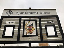 Scoreboard at the Nou Camp d'Inca