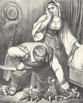 Klein Duimpje en de reus (illustratie Gustave Doré), 1862