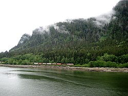 Canadian National train entering Prince Rupert