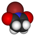 Space-filling model of the N-bromosuccinimide molecule