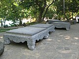 Seats in a garden