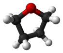 Space-filling model of the THF molecule