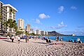 Waikīkī mit Diamond Head im Hintergrund (März 2024)