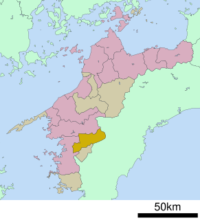 鬼北町位置図