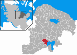 Läget för kommunen Ascheberg (Holstein) i Kreis Plön