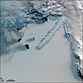 Erebus Glacier Tongue false color satellite view