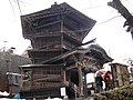 旧正宗寺三匝堂（会津さざえ堂）　重要文化財　1796年（寛政8年）建立　栄螺堂とは、江戸時代末から建てられた、関東から東北にかけてみられる螺旋状の仏堂。この会津さざえ堂は、内部に二重螺旋構造の階段を有する[193]。