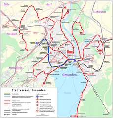 Verkehrslinienplan Gmunden