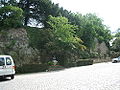 Resten van de muur rondom het kasteel-fort van Dalhem