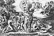 Judgement of Paris Engraving (c. 1515) by Marcantonio Raimondi to a design by Raphael