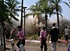 The tsunami caused by the earthquake strikes Ao Nang, Thailand