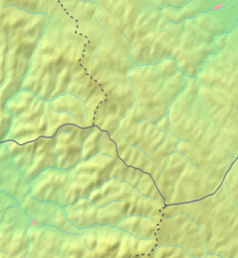 Mapa konturowa Karpat Marmaroskich, Czarnohory i Połonin Hryniawskich, po lewej znajduje się czarny trójkącik z opisem „Farcăul”