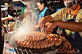 'Sai krok Isan': Grilled fermented pork and sticky rice sausage