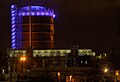 Abendliche Beleuchtung des Gasometer]