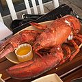 Lobster served at the Fisherman's Wharf