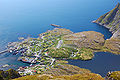 Å i Lofoten as seen from a mountain