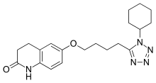 Estrutura química de Cilostazol