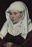 Robert Campin, Portrait of a Woman, circa 1435 date QS:P,+1435-00-00T00:00:00Z/9,P1480,Q5727902