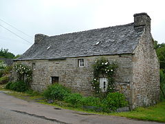 Longère à Botmeur (Finistère) (monts d'Arrée, Basse-Bretagne)