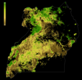 Image 15Forest Landscape Integrity Index 2019 map of Uganda. Forest condition measured by degree of anthropogenic modification. 0 = Most modification; 10= Least. Created in Google Earth Engine. National boundaries = LSIB 2017: Large Scale International Boundary Polygons, Detailed, US Officer of the Geographer (from Uganda)