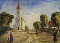 Village Street label QS:Len,"Village Street" label QS:Lhu,"Falusi utca" Unknown date. oil on canvas medium QS:P186,Q296955;P186,Q12321255,P518,Q861259 . 60 × 80 cm. Private collection institution QS:P195,Q768717