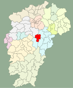 Location in Jiangxi