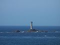 Longships lighthouse from the landward side.