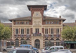 Villemur-sur-Tarn, Haute-Garonne, France. Facade of Town Hall.