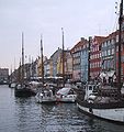 Despectus in Nyhavn, locus portuarius in urbe.