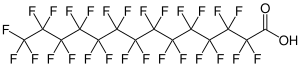 Strukturformel der Perfluortetradecansäure