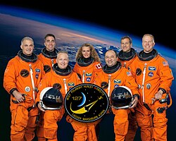 v. l. n. r. David Wolf, Christopher Cassidy, Douglas Hurley, Julie Payette, Mark Polansky, Thomas Marshburn, Timothy Kopra