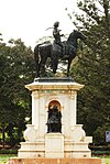 A statue of Sri Chamarajendra Wodeyar, ex-ruler of Mysore at Lalbagh. He also sponsored the famous journey of Swami Vivekananda to Chicago in 1893.