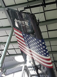 Oracle Racing 4 wing exhibit in the California Academy of Sciences