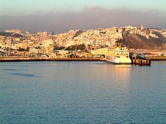 Tanger, vue du détroit de Gibraltar.