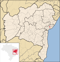 Localização de São Francisco do Conde na Bahia