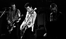 The Clash playing a concert in Norway.