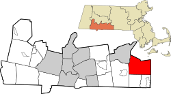 Location in Hampden County in Massachusetts