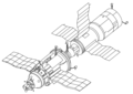 Figure 3-7. Cosmos 1686 and Salyut 7.