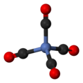 tetraedisch: Tetracarbonylnickel, Ni(CO)4