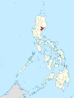 Map of the Philippines with Quirino highlighted