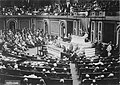 1917 - President Wilson before Congress, announcing the break in the official relations with Germany