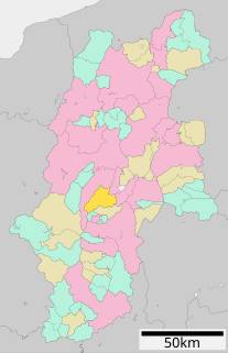 辰野町位置図