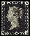 Image 3The Penny Black, the world's first postage stamp (1 May 1840) (from Postage stamp)