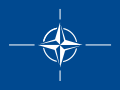 Le drapeau de l'Organisation du traité de l'Atlantique nord