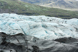 Crevasses in Svínafellsjökull