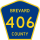 County Road 406 marker