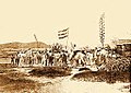 Image 3Flag flown by Fidel Vélez and his men during the "Intentona de Yauco" revolt. (from History of Puerto Rico)