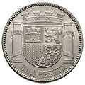 Une peseta (reverso)1935