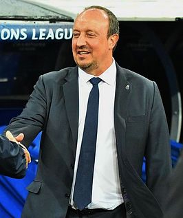 Benítez als coach van Real Madrid in 2015.