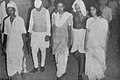 With M. K. Gandhi and Jawaharlal, late 1930s